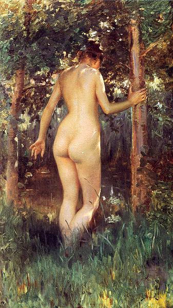 Julius LeBlanc Stewart Study Of A Nude Woman oil painting image